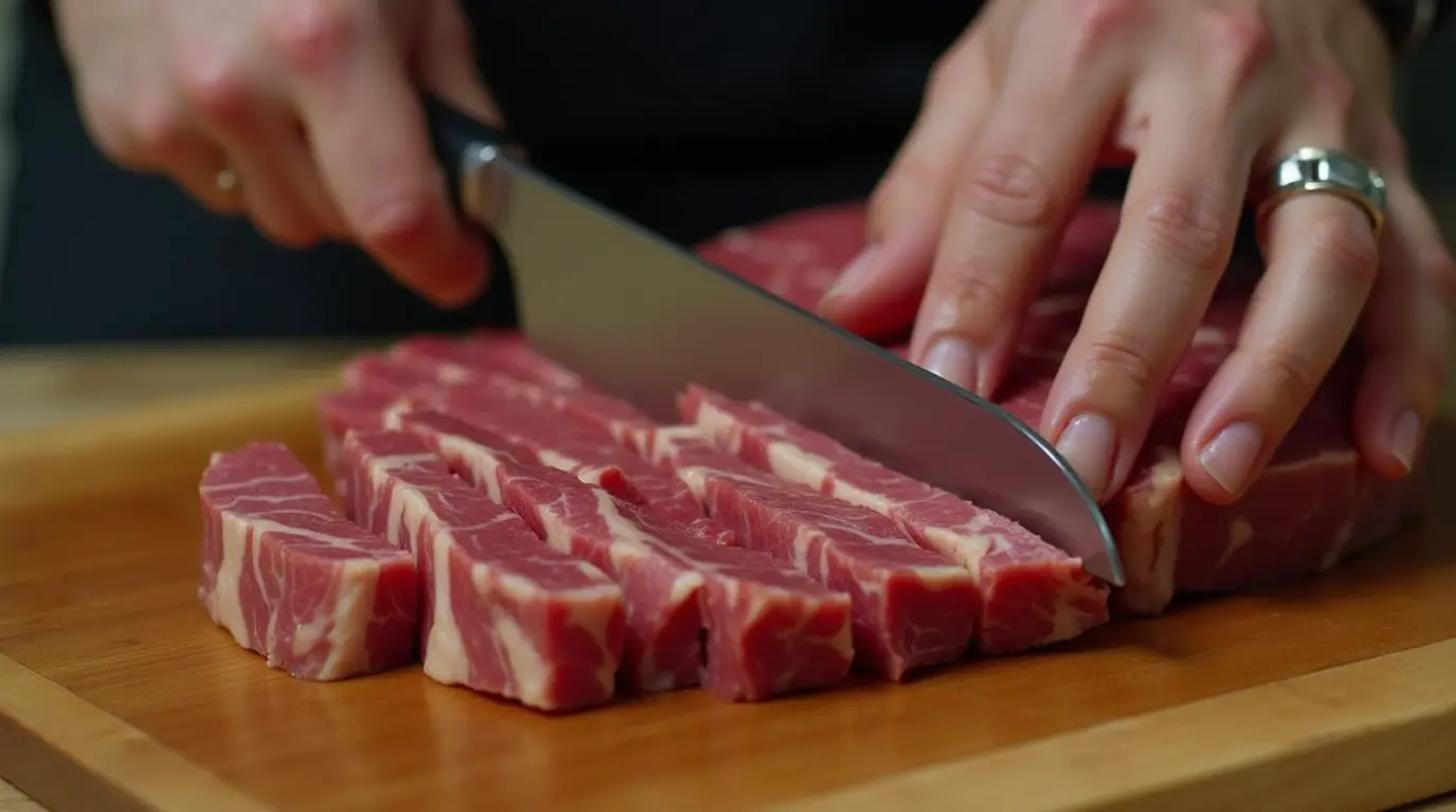 thinly sliced beef
