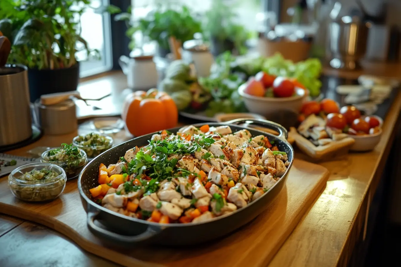 What is the best way to cook diced chicken?