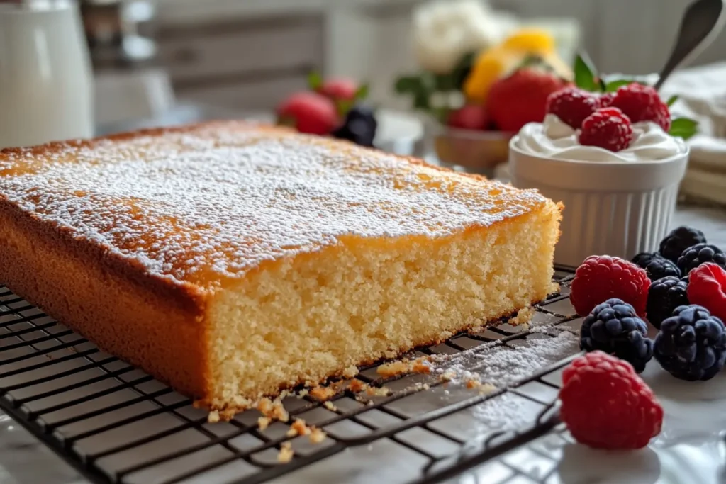 kefir sheet cake recipe card