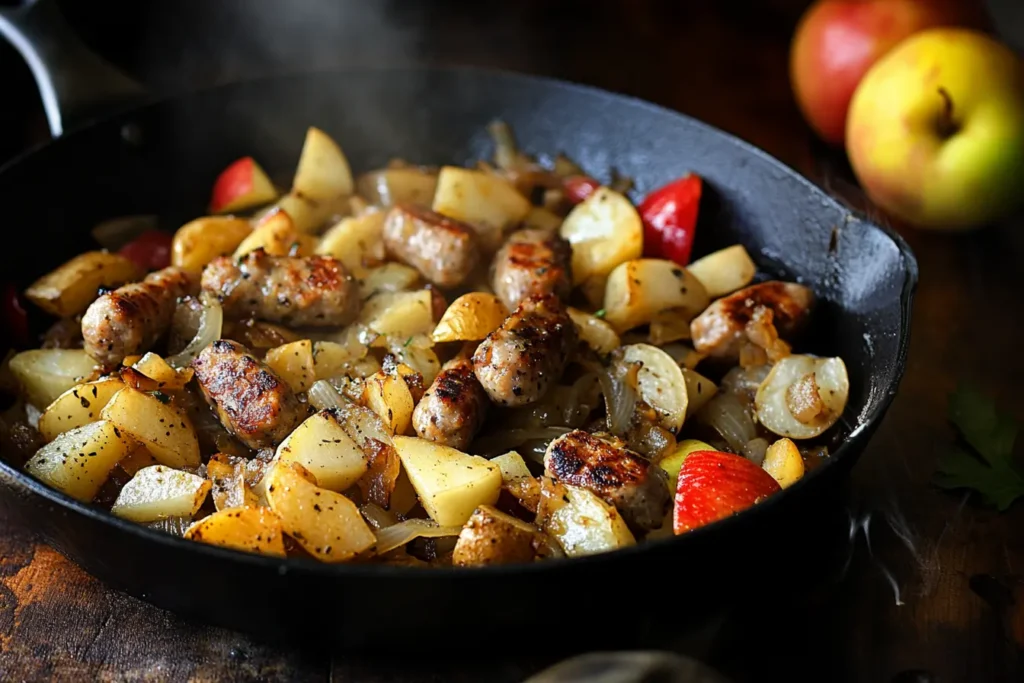 One-Pan Chicken Apple Sausage and Vegetables
