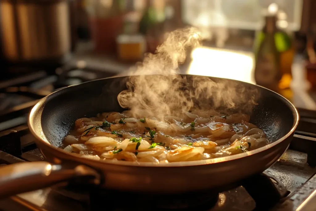 What is the sauce in beef stroganoff made of?