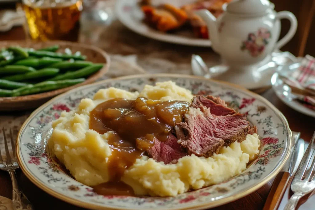What meat goes well with mashed potatoes