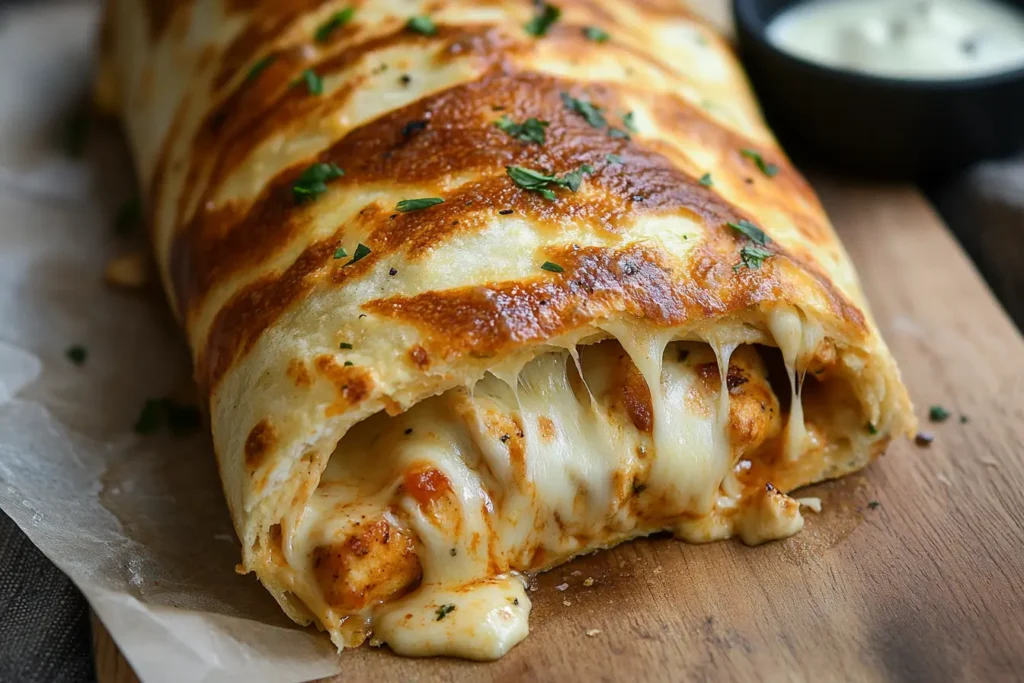 Cheesy Garlic Chicken Wraps