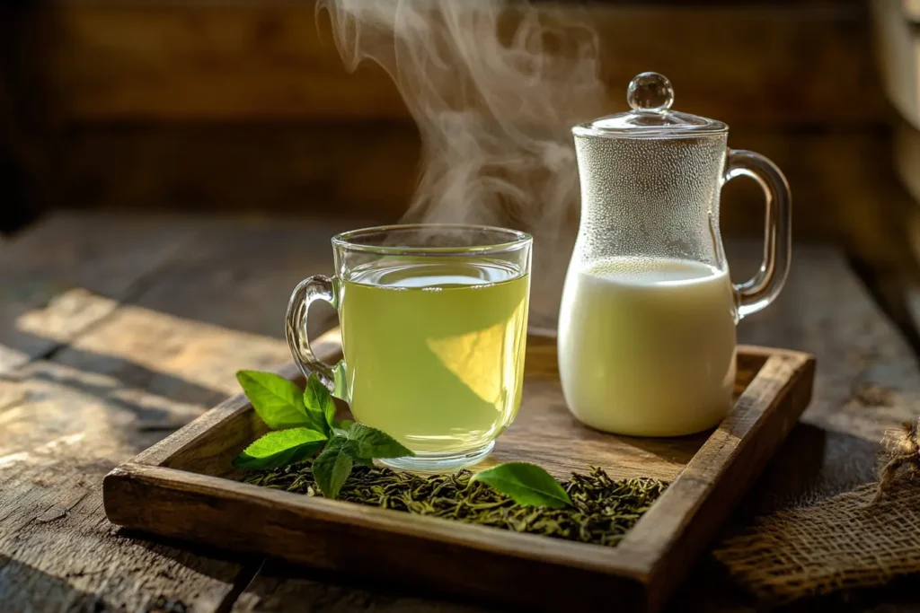 can you put milk in green tea