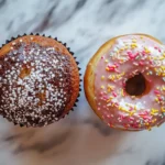 What has more sugar muffin or donut?